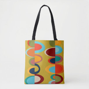 Bolso De Tela Ovalaciones retro
