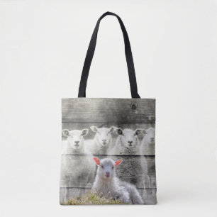 Bolso De Tela Oveja Bloqueo Bebé Cordero