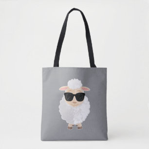 Bolso De Tela Oveja De Dibujos Animados Genial Con Gafas De Sol 