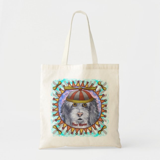 Bolso De Tela Oveja Perro con Gorro  (Frente)
