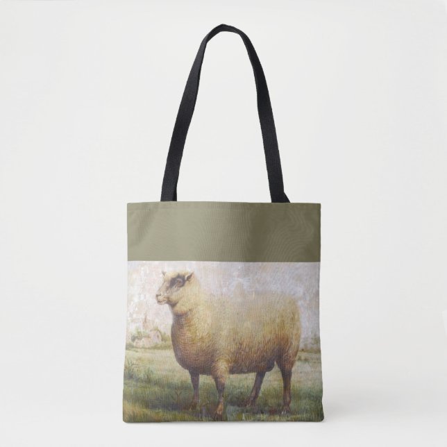 Bolso De Tela Oveja Primitiva (Anverso)