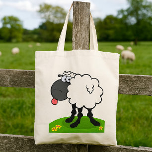 Bolso De Tela Oveja Sacando la Lengua