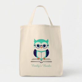 Bolso De Tela Oveja verde lindo con libro de biblioteca personal