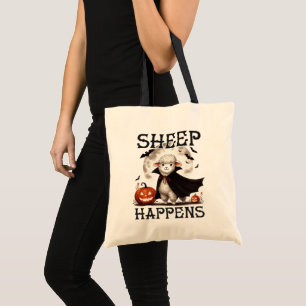 Bolso De Tela Oveja Vintage Divertida Sucede en Halloween