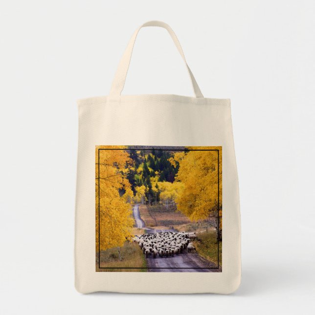Bolso De Tela Ovejas en la carretera nacional (Frente)