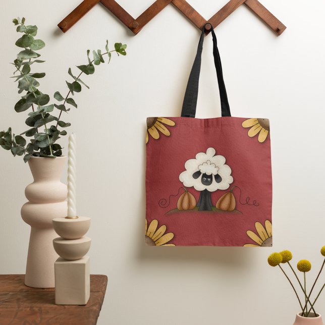 Bolso De Tela Ovejas Y Flores (Subido por el creador)