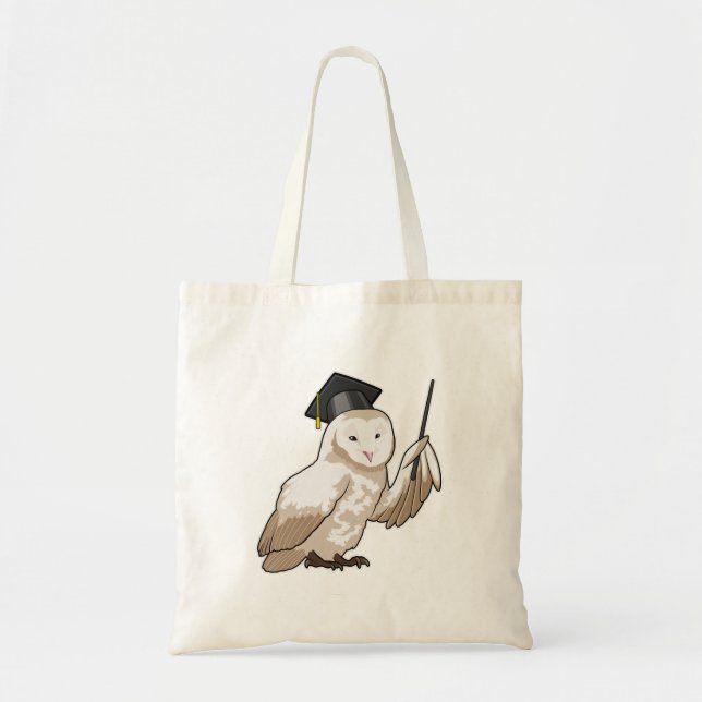 Bolso De Tela Owl como profesor con puntero (Frente)