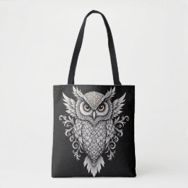 Bolso De Tela Owl Mandala intrincado