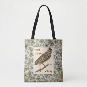 Bolso De Tela Owl Pine Cones Boughs Trees Skull Tote