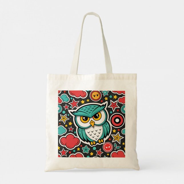 Bolso De Tela Owl se pregunta (Reverso)