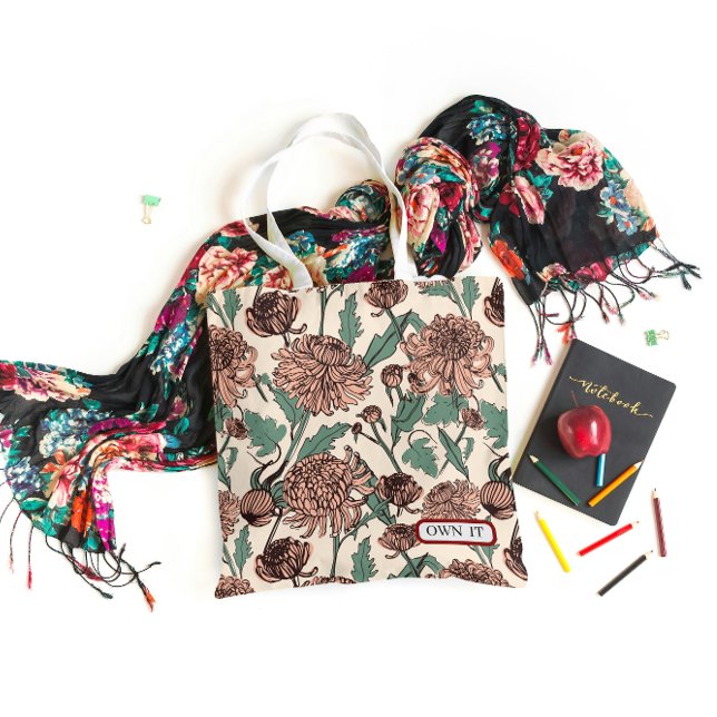 Bolso De Tela Own It Floral Aesthetic Tote Bag (Subido por el creador)