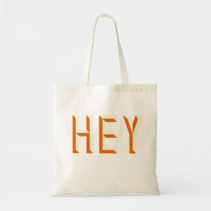Bolso De Tela Oye cita diciendo eslogan tipografía