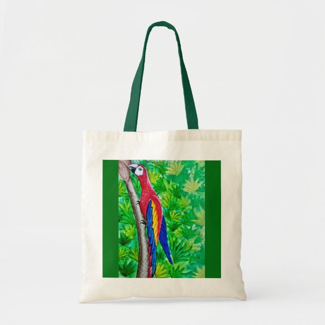 Bolso De Tela ¡Oye, hay una maceta escarlata en ese árbol! (Frente)