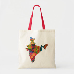 Bolso De Tela P.M. del bordado de la India