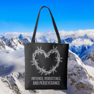 Bolso De Tela Paciencia, persistencia y perseverancia - Sobrio