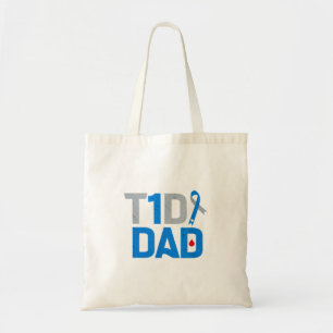 Bolso De Tela Padre con Diabetes Tipo 1 Conciencia de Diabetes A