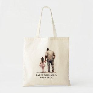 Bolso De Tela Padre negro y bonos de la hija (6)