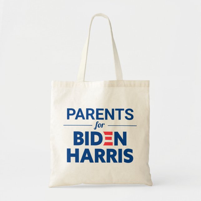 Bolso De Tela Padres de Biden Harris Personalizado Textos (Frente)