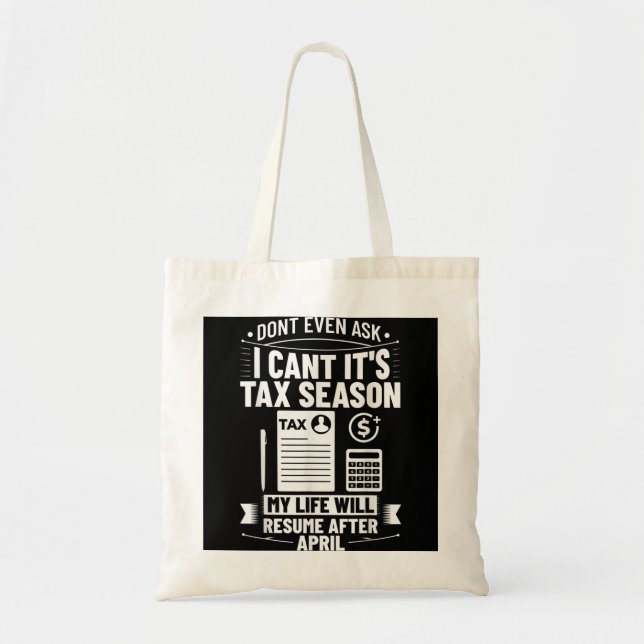 Bolso De Tela Pagador de impuestos al humor contable no puedo se (Frente)
