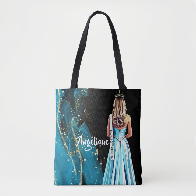 Bolso De Tela Pageant Portrait Turquoise Dreams Tote (Anverso)