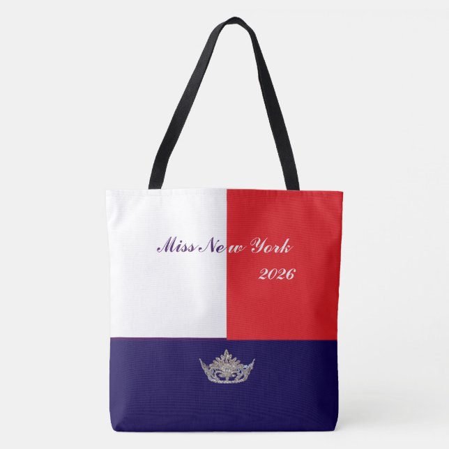 Bolso De Tela Pageant Silver Crown Tote Bag-Large Red white blue (Anverso)