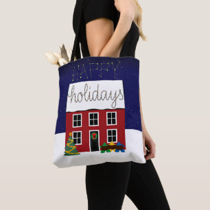Bolso De Tela Página de inicio de Meeples para el Tote Holidays