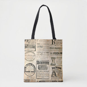 Bolso De Tela Página de un periódico con publicidad - Enfermed