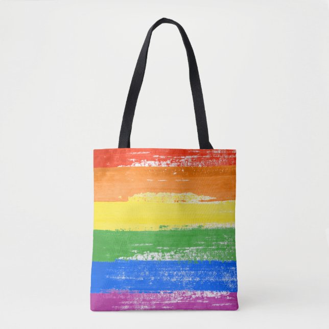 Bolso De Tela Paint del Orgullo LGBT (Anverso)