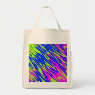 Bolso De Tela Paint Lime Azul rosa