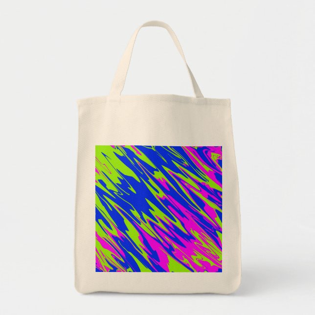 Bolso De Tela Paint Lime Azul rosa (Frente)