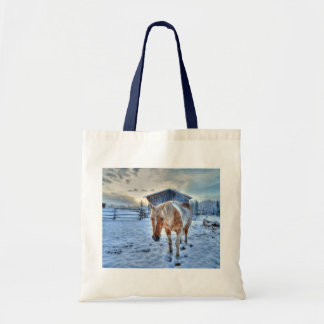 Bolso De Tela Paint Palomino Caballo y granero para los amantes 