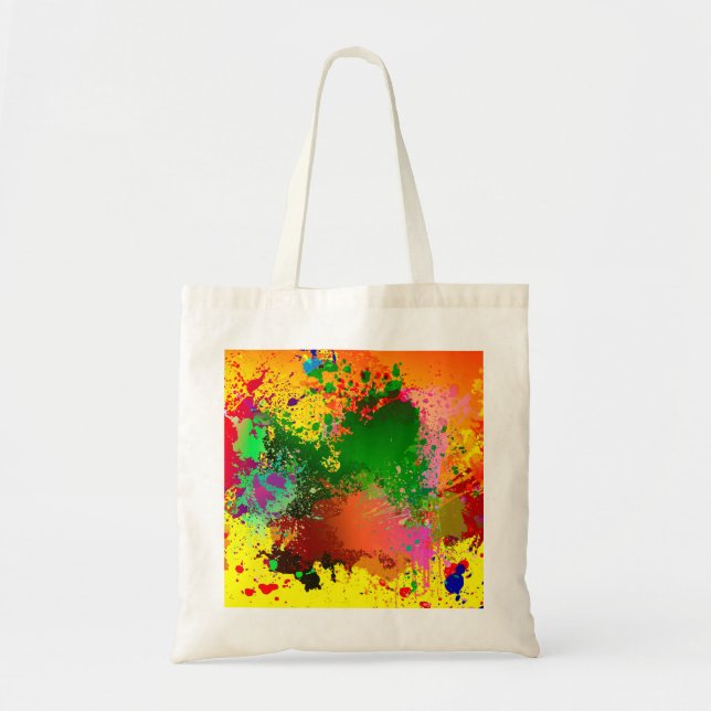 Bolso De Tela Paint Splatter (Frente)