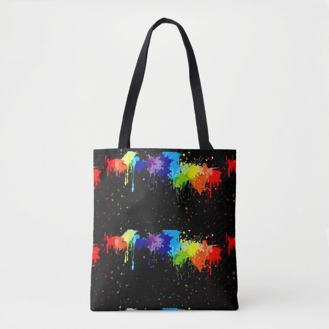 Bolso De Tela Paint Splatter (Anverso)