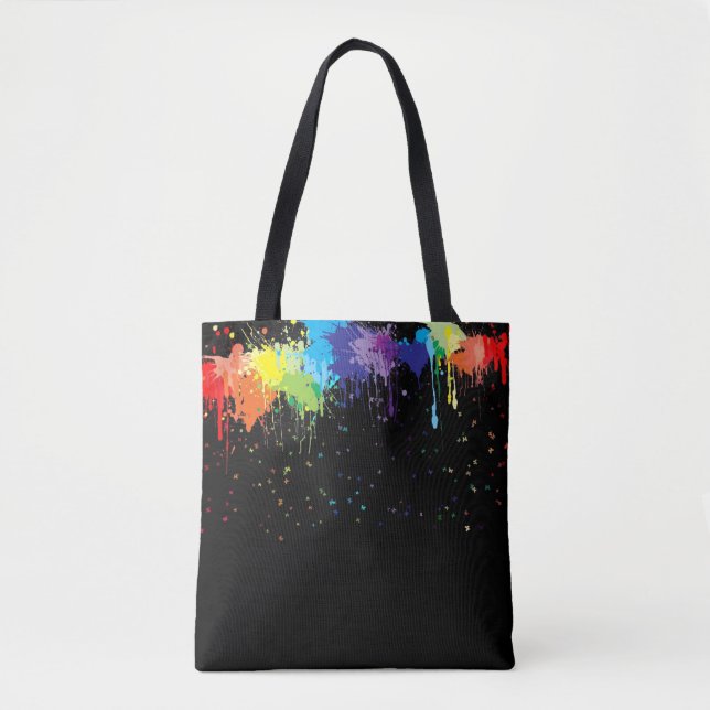 Bolso De Tela Paint Splatter (Anverso)