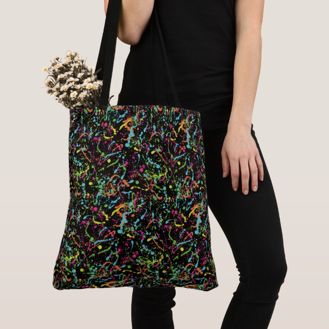 Bolso De Tela Paint Splatter (Detalle)