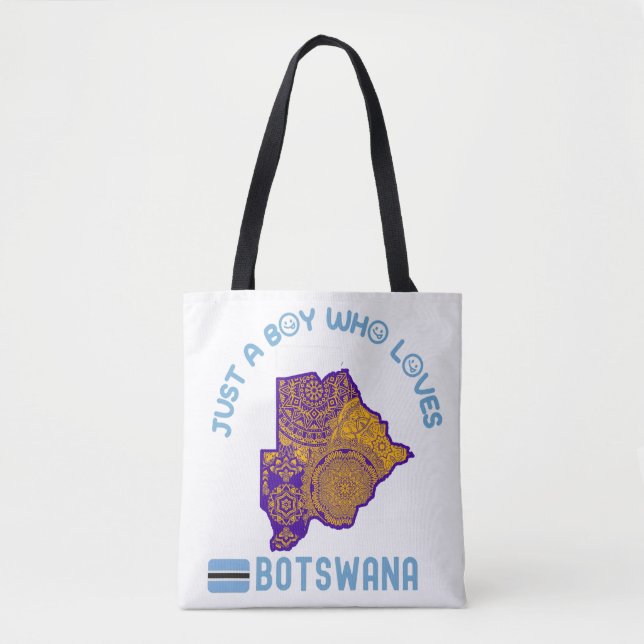 Bolso De Tela País africano de Botsuana (Anverso)