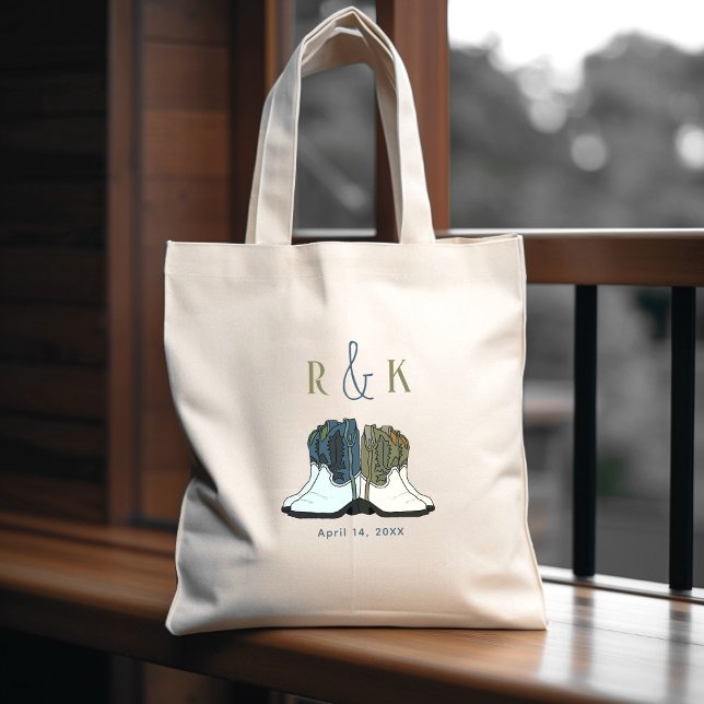 Bolso De Tela País Boda occidental Cowboy Boots (Subido por el creador)