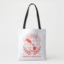 Bolso De Tela País de Saint Kitts y Nevis por encima de sí mismo