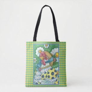Bolso De Tela PAÍS HASTA AHÍ, POLKA DOT PINCHICKEN TOTE BAG Gree