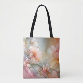 Bolso De Tela Paisaje abstracto de nubes florales de espuma de m