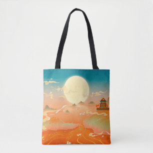 Bolso De Tela Paisaje antiguo oriental, pai clásico