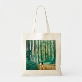Bolso De Tela Paisaje arbolado de acuarela boda