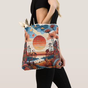 Bolso De Tela Paisaje australiano fuera del paisaje Aborigen Art