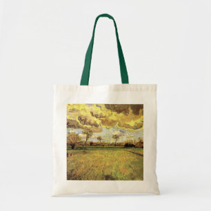 Bolso De Tela Paisaje bajo un cielo tormentoso de Vincent van Go