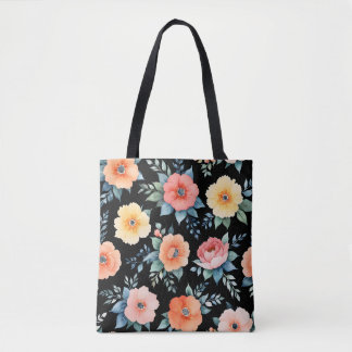 Bolso De Tela Paisaje Bloomático Nocturno
