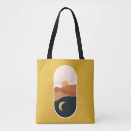 Bolso De Tela Paisaje celeste, amarillo sol