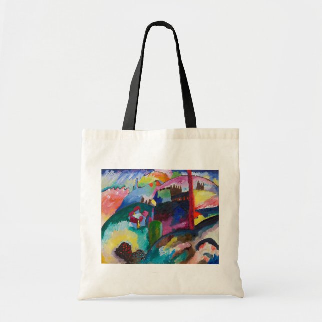 Bolso De Tela Paisaje con chimenea de fábrica, Wassily Kandinsky (Frente)