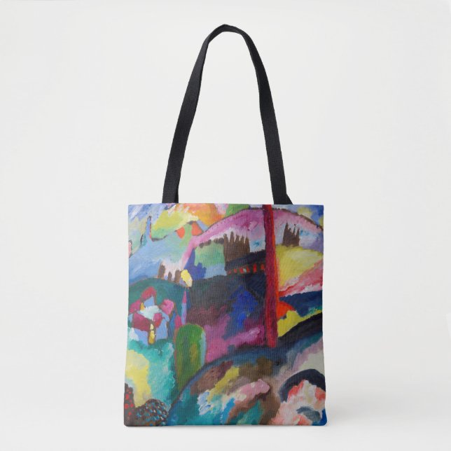 Bolso De Tela Paisaje con chimenea de fábrica, Wassily Kandinsky (Anverso)