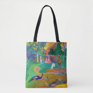 Bolso De Tela Paisaje con Peacocks, Gauguin