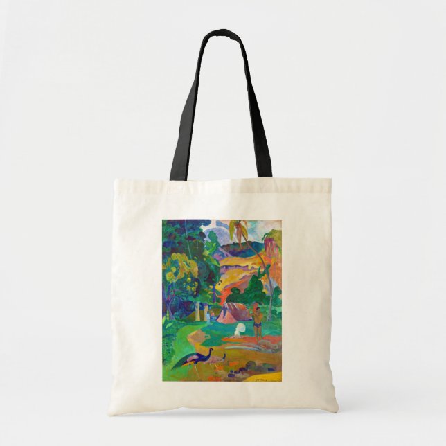 Bolso De Tela Paisaje con Peacocks, Gauguin (Frente)